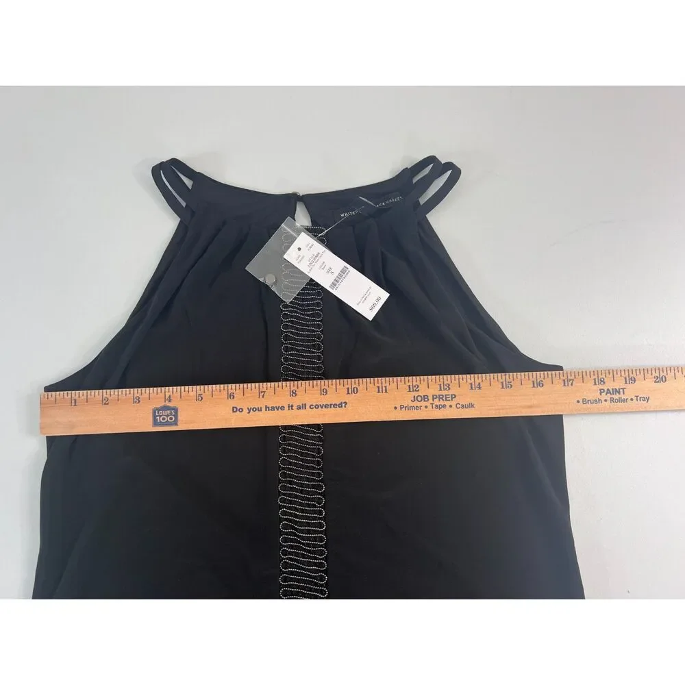 White House Black Market Ball Chain Mesh Date Top Sleeveless Women's S - NWT - Picture 9 of 12